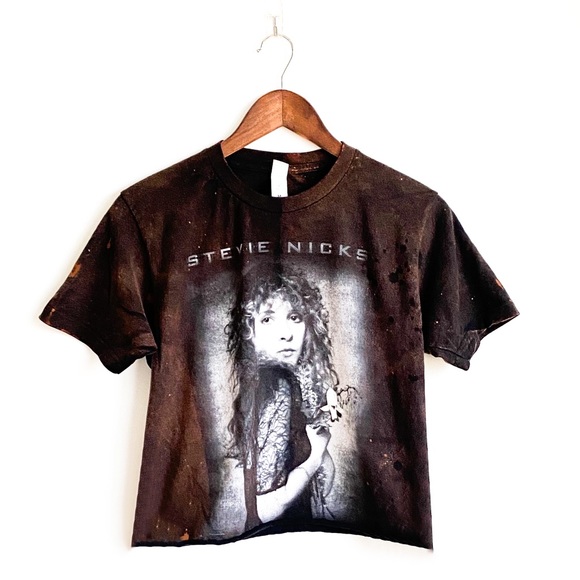 Stevie Nicks Tops - Stevie Nicks Bleached Out Crop